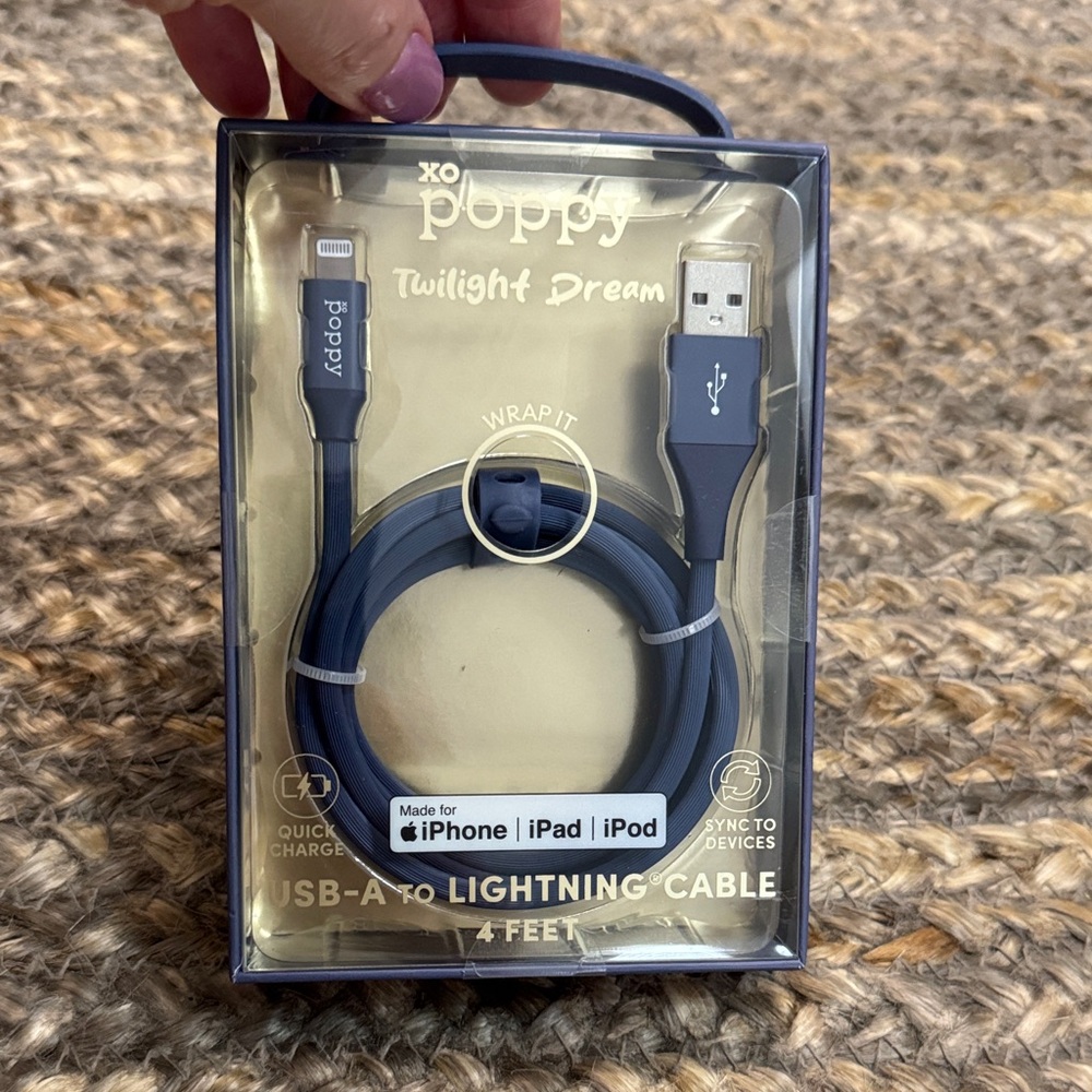 NIB 🌚Poppy USB-A to Lightning Cable 🌚 for iPhone iPad iPod